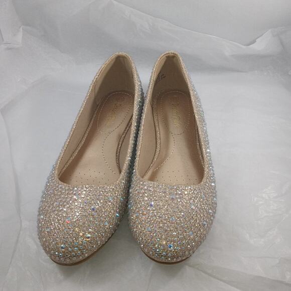 Dream Pairs Gold Rhinestone Ballet Flats - sz 6.5 - Picture 1 of 4